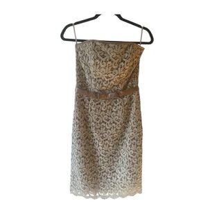 Cache Lace Crochet Strapless‎ Dress